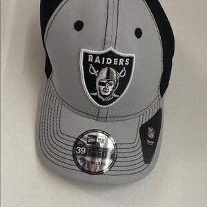 New Era Raiders Gray and Black Hat